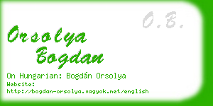 orsolya bogdan business card